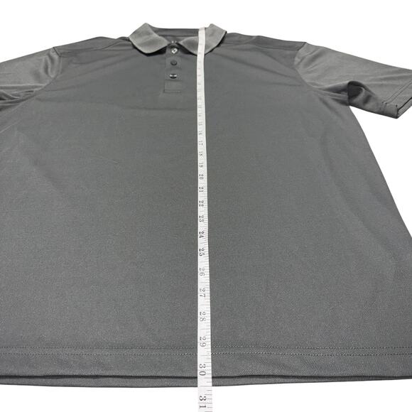 Clique Polo Shirt Mens Large Gray Performance Golf Short Sleeve Moisture Wicking - Picture 11 of 15